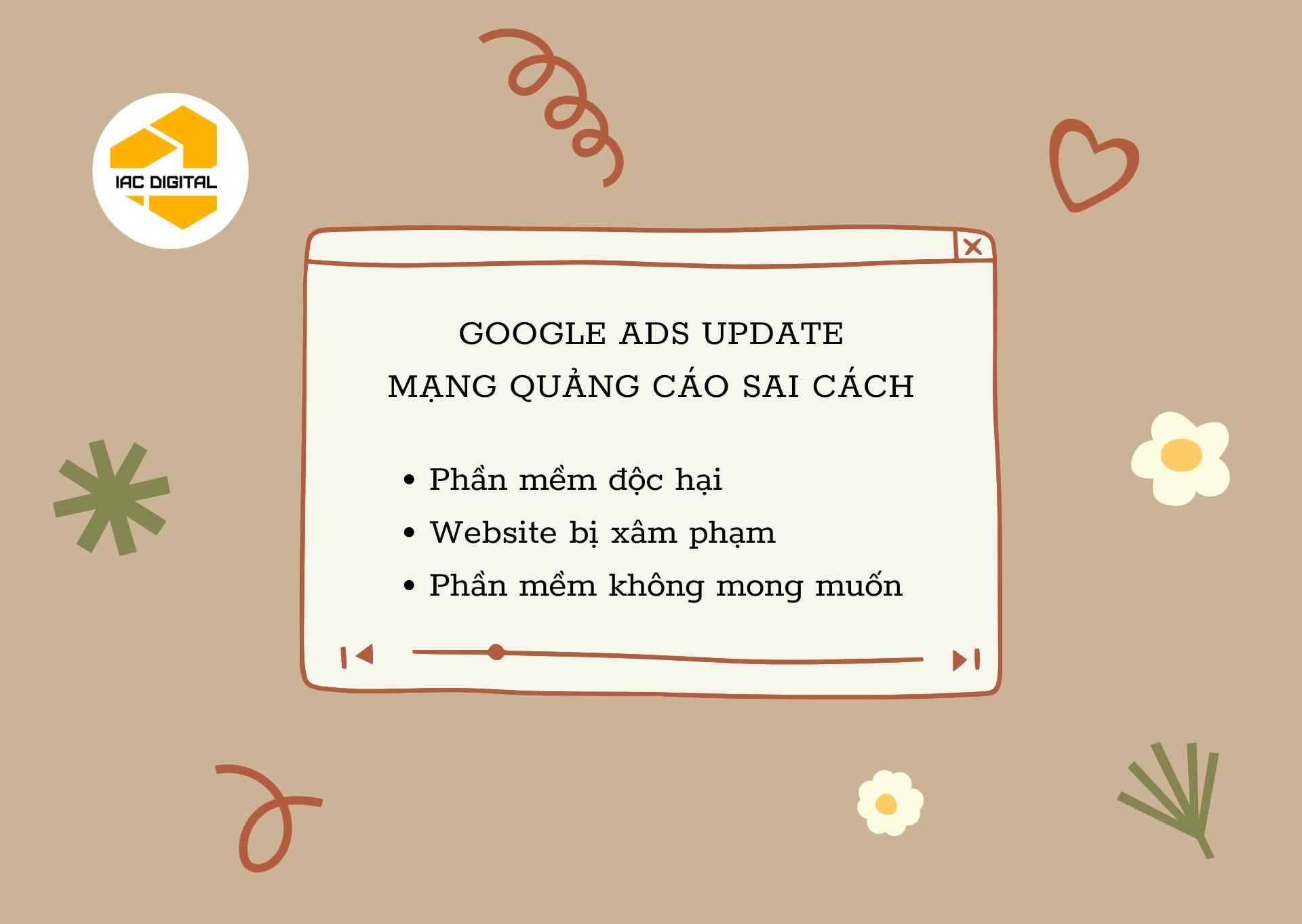 Google ADS Update chính sách mạng quảng cáo sai cách